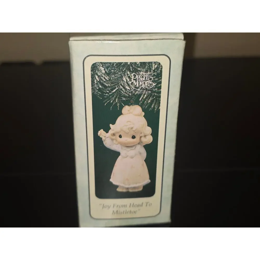 Precious Moments Joy From Head To Mistletoe Angel Ornament 1995 Enesco 150126